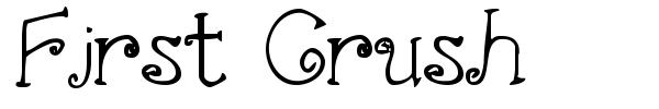First Crush font preview